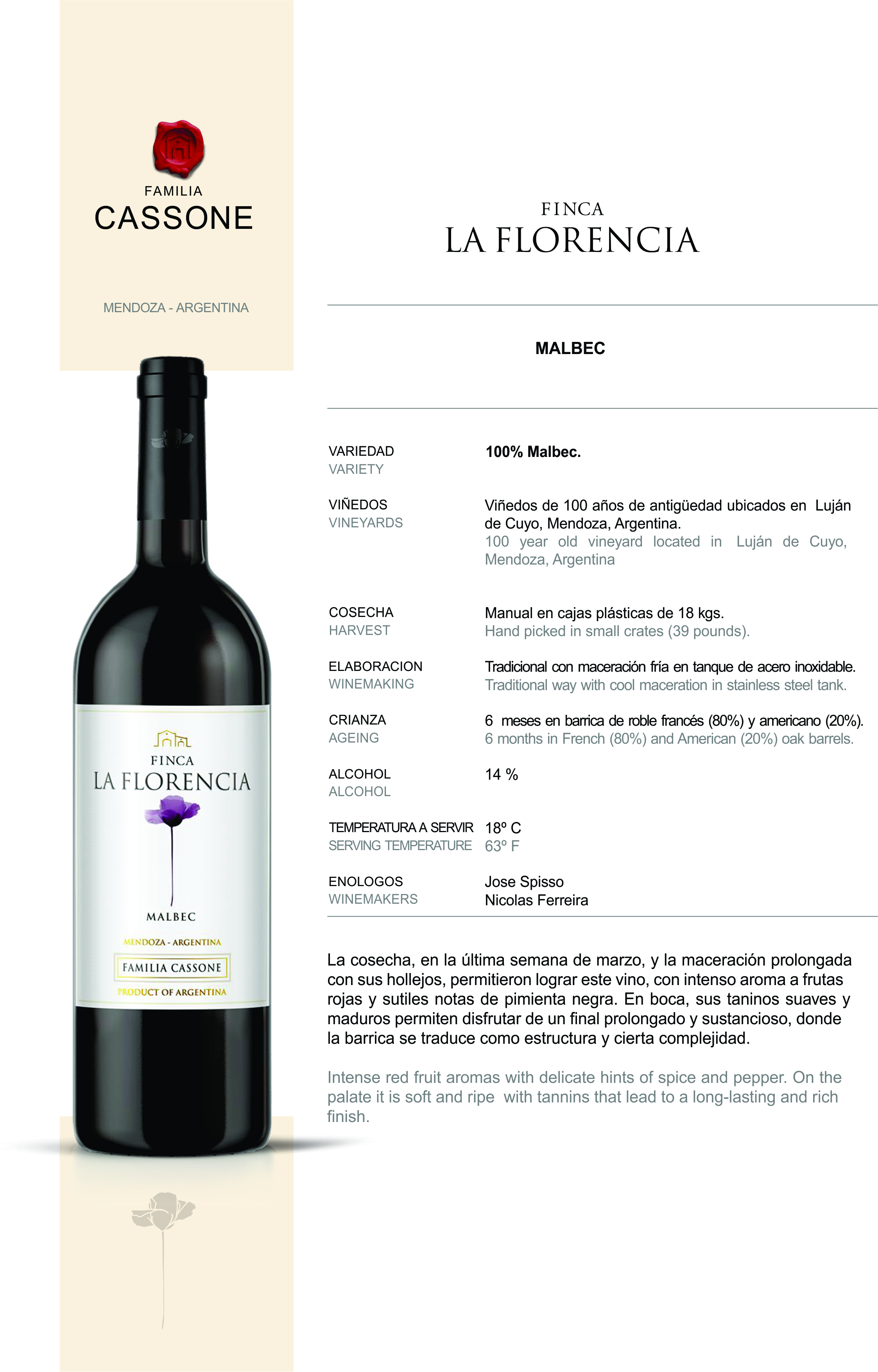 FINCA LA FLORENCIA MALBEC